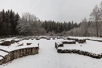 Burgus Burgsalach im Winter
